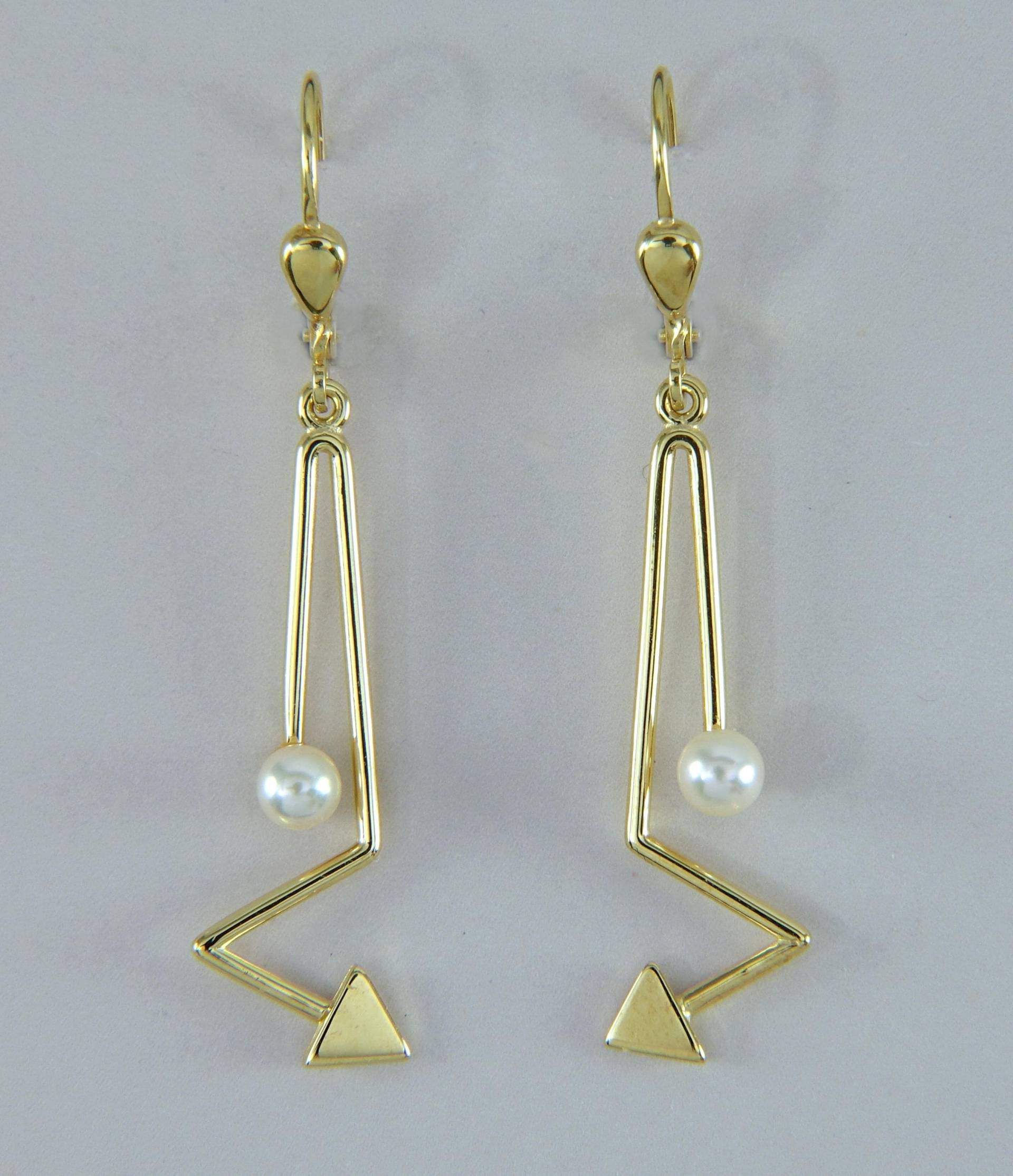 Ohrringe, Hängeohrringe, Ohrschmuck, Zuchtperle Gold 333 Ohrringe, Hängeohrringe, Ohrschmuck, Zuchtperle Gold 333 von ChristallaDesign