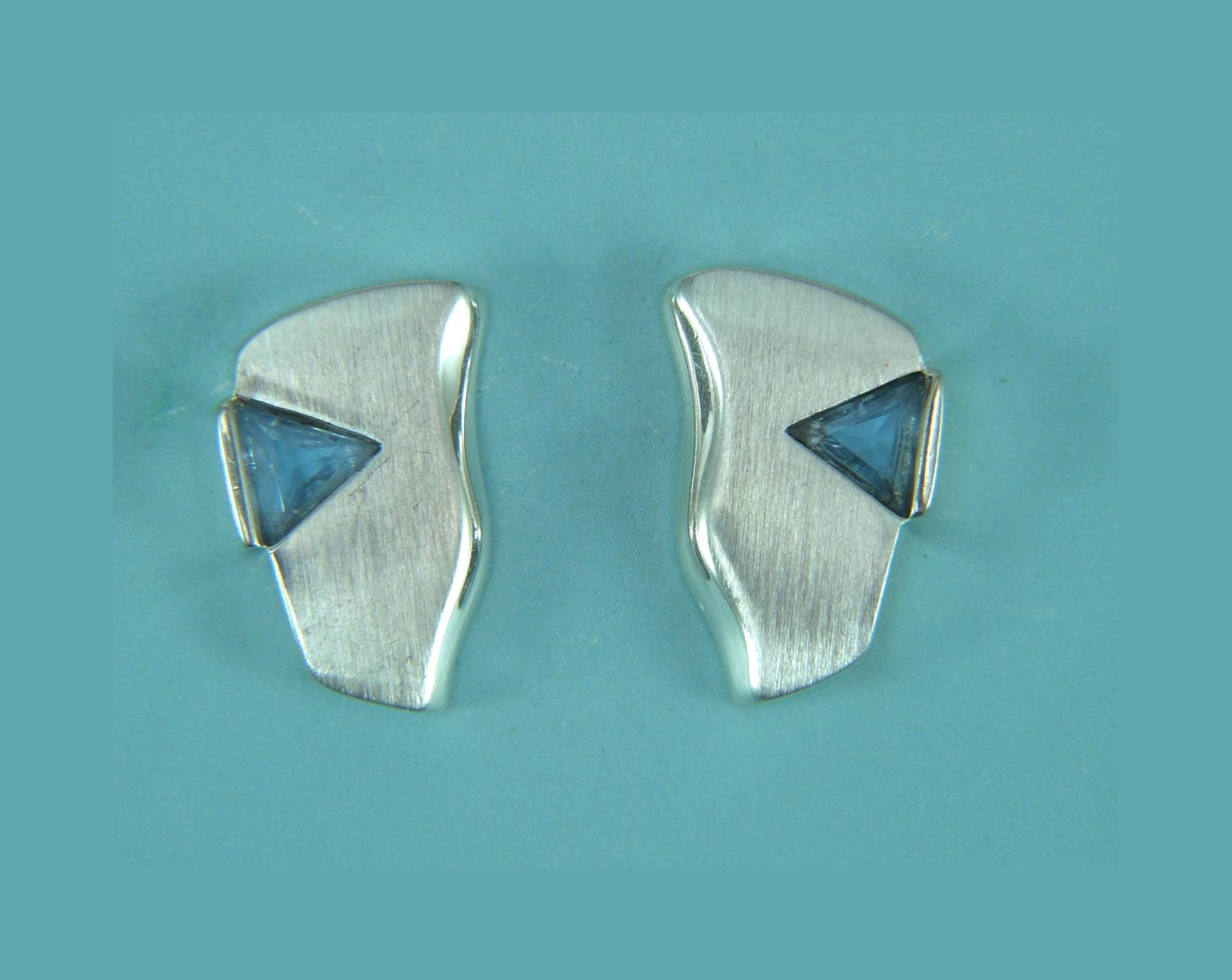 Ohrstecker, Silberohrstecker, Aquamarin Ohrschmuck von ChristallaDesign