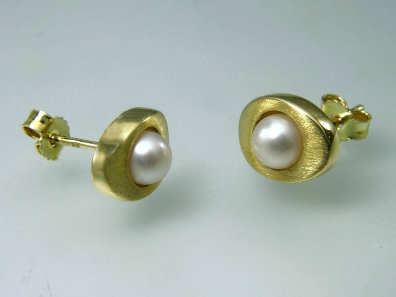 Ohrstecker Gold, Mit Zuchtperle Gold 333 Ohrstecker Gold, Mit Zuchtperle Gold 333 von ChristallaDesign