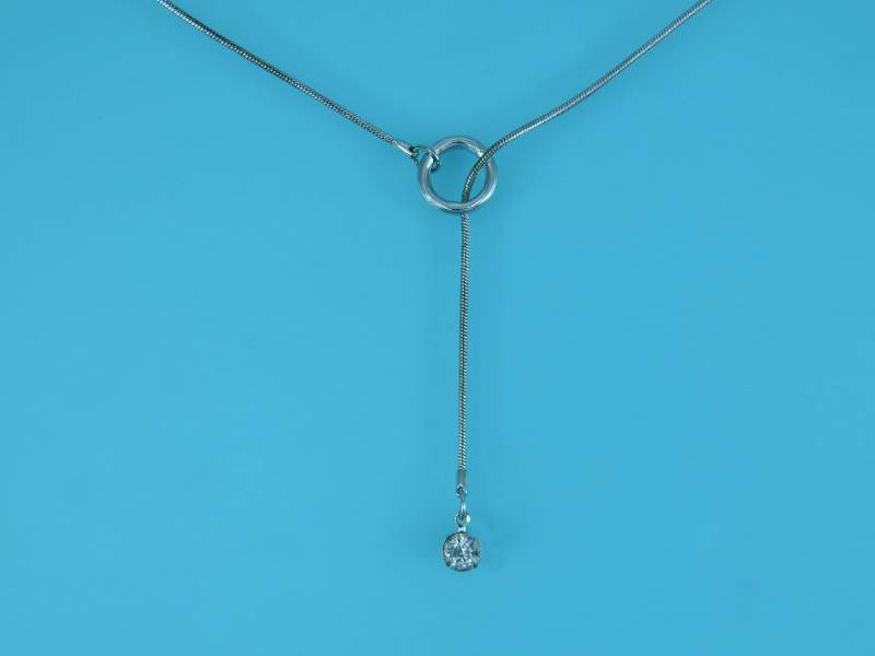 Y-Kette Modeschmuck, Halskette Y-Collier Mit Kristallstein von ChristallaDesign