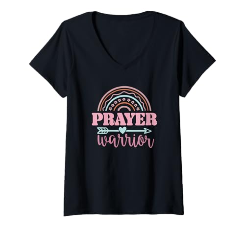 Damen Gebetskrieger Christliches Glaube Jesus Kreuz Shirt T-Shirt mit V-Ausschnitt Damen Gebetskrieger Christliches Glaube Jesus Kreuz Shirt T-Shirt mit V-Ausschnitt von Christen Gebet Krieger Glaube Bibel Kreuz Jesus