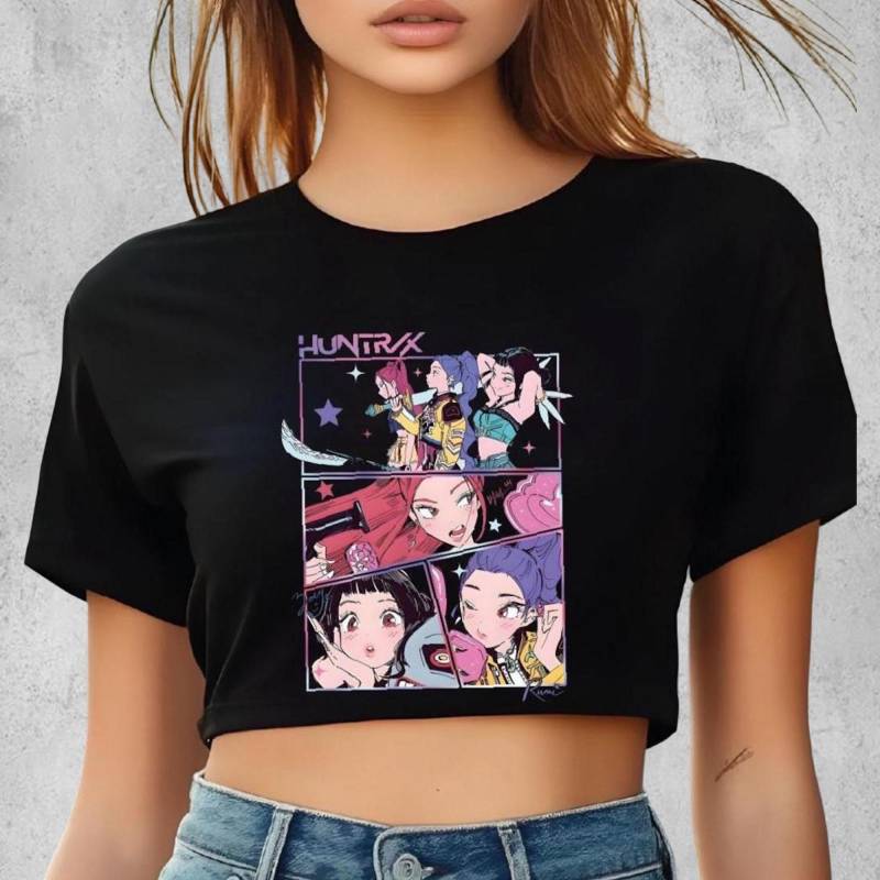 Kpop Dämonenjäger Film Shirt Saja Mädchen Band Crop Tops Bootleg Retro Tshirt Merch T-Shirt Fan, Geschenk Für Fans von ChristiaDorsc