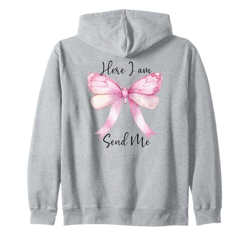 Here I Am Send Me Women Here I Am Lord Send Me Isaiah 6:8 Kapuzenjacke von Christian Apparel Here I Am Send Me Shirt Women