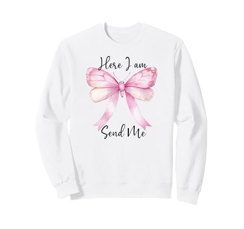 Here I Am Send Me Women Here I Am Lord Send Me Isaiah 6:8 Sweatshirt von Christian Apparel Here I Am Send Me Shirt Women