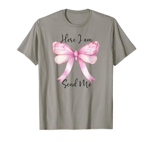 Here I Am Send Me Women Here I Am Lord Send Me Isaiah 6:8 T-Shirt von Christian Apparel Here I Am Send Me Shirt Women