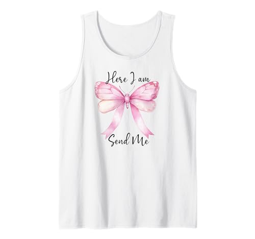 Here I Am Send Me Women Here I Am Lord Send Me Isaiah 6:8 Tank Top von Christian Apparel Here I Am Send Me Shirt Women