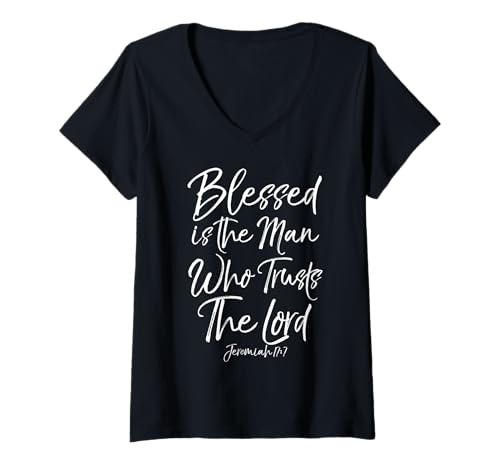 Damen Funny Christian Shirt Faith Gift Idea Inspirational Jesus T-Shirt mit V-Ausschnitt Damen Funny Christian Shirt Faith Gift Idea Inspirational Jesus T-Shirt mit V-Ausschnitt von Christian Apparel for Women Jesus Clothes for Men
