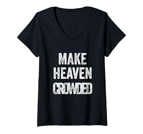 Damen Mach den Himmel voller Christen T-Shirt mit V-Ausschnitt von Christian Apparel