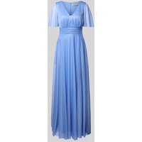 Christian Berg Cocktail Abendkleid mit Taillenpasse in Bleu, Größe 36 von Christian Berg Cocktail