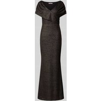 Christian Berg Cocktail Regular Fit Abendkleid in Glitzer-Optik in Metallic Braun Melange, Größe 38 von Christian Berg Cocktail