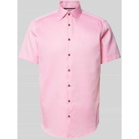 Christian Berg Men Regular Fit Business-Hemd mit 1/2-Arm in Fuchsia, Größe 41/42 von Christian Berg Men