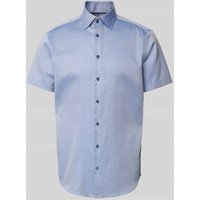 Christian Berg Men Regular Fit Business-Hemd mit 1/2-Arm in Jeansblau, Größe 37/38 von Christian Berg Men