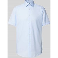 Christian Berg Men Regular Fit Business-Hemd mit fein strukturiertem Muster in Bleu, Größe 39/40 von Christian Berg Men