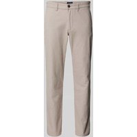 Christian Berg Men Regular Fit Chino mit Strukturmuster in Hellbraun, Größe 26 von Christian Berg Men