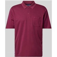 Christian Berg Men Regular Fit Poloshirt mit Brusttasche in Fuchsia, Größe L von Christian Berg Men