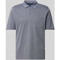 Christian Berg Men Regular Fit Poloshirt mit Brusttasche in Jeansblau, Größe L von Christian Berg Men