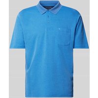 Christian Berg Men Regular Fit Poloshirt mit Brusttasche in Royal, Größe XL von Christian Berg Men