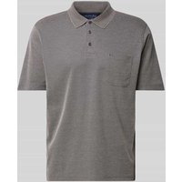 Christian Berg Men Regular Fit Poloshirt mit Brusttasche in Taupe, Größe XL von Christian Berg Men