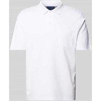 Christian Berg Men Regular Fit Poloshirt mit Brusttasche in Weiss, Größe L von Christian Berg Men