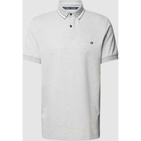 Christian Berg Men Regular Fit Poloshirt mit Logo-Print in Hellgrau Melange, Größe XXL von Christian Berg Men