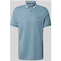 Christian Berg Men Regular Fit Poloshirt mit Logo-Print in Metallic Tuerkis, Größe M von Christian Berg Men