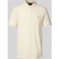 Christian Berg Men Regular Fit Poloshirt mit Logo-Stitching in Metallic Beige, Größe XL von Christian Berg Men