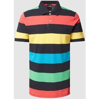 Christian Berg Men Regular Fit Poloshirt mit Streifenmuster in Marine, Größe L von Christian Berg Men