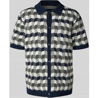 Christian Berg Men Regular Fit Poloshirt mit durchgehender Knopfleiste in Metallic Gruen, Größe 3XL von Christian Berg Men