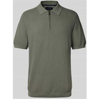 Christian Berg Men Regular Fit Poloshirt mit kurzem Reißverschluss in Metallic Gruen, Größe XXL von Christian Berg Men