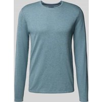 Christian Berg Men Regular Fit Pullover aus reiner Baumwolle in Strick-Optik in Metallic Tuerkis Melange, Größe XL von Christian Berg Men