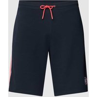 Christian Berg Men Regular Fit Sweatshorts mit Label-Badge in Marine, Größe XL von Christian Berg Men