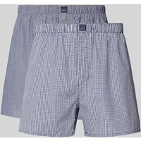 Christian Berg Men Relaxed Fit Boxershorts mit Label-Patch im 2er-Pack in Marine, Größe M von Christian Berg Men