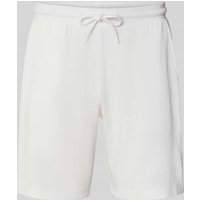Christian Berg Men Shorts mit Strukturmuster und elastischem Bund in Offwhite, Größe M von Christian Berg Men