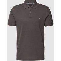 Christian Berg Men Slim Fit Poloshirt im unifarbenen Design in Anthrazit, Größe L von Christian Berg Men