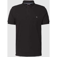 Christian Berg Men Slim Fit Poloshirt im unifarbenen Design in Black, Größe XXL von Christian Berg Men