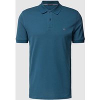 Christian Berg Men Slim Fit Poloshirt im unifarbenen Design in Petrol, Größe XXL von Christian Berg Men