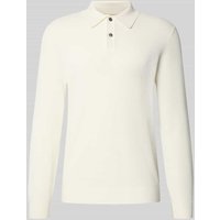 Christian Berg Men Slim Fit Poloshirt mit Knopfleiste in Offwhite, Größe L Christian Berg Men Slim Fit Poloshirt mit Knopfleiste in Offwhite, Größe L von Christian Berg Men