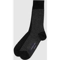 Christian Berg Men Socken mit Hahnentrittmuster im 2er-Pack in Black, Größe 39/42 von Christian Berg Men