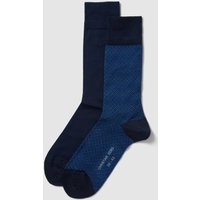 Christian Berg Men Socken mit Allover-Muster im 2er-Pack in Marine, Größe 39/42 von Christian Berg Men