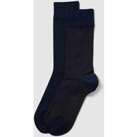 Christian Berg Men Socken mit Hahnentrittmuster im 2er-Pack in Marine, Größe 43/46 von Christian Berg Men