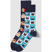 Christian Berg Men Socken mit Motiv-Print im 2er-Pack in Marine, Größe 43/46 von Christian Berg Men