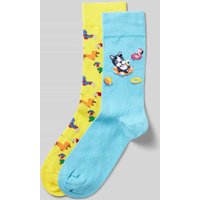 Christian Berg Men Socken mit Motiv-Stitching im 2er-Pack in Tuerkis, Größe 43/46 von Christian Berg Men