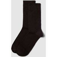 Christian Berg Men Socken mit elastischen Bündchen im 2er-Pack in Dunkelbraun, Größe 39/42 von Christian Berg Men