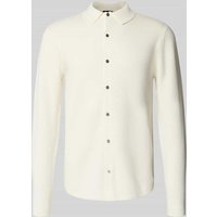Christian Berg Men Strickjacke mit Knopfleiste in Offwhite, Größe XL von Christian Berg Men
