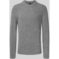 Christian Berg Men Strickpullover aus Lanawolle-Mix mit Rundhalsausschnitt in Graphit, Größe XXL von Christian Berg Men
