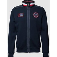 Christian Berg Men Sweatjacke mit Label-Patches in Marine, Größe XXXL von Christian Berg Men