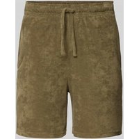 Christian Berg Men Sweatshorts mit Eingrifftaschen in Khaki, Größe L von Christian Berg Men