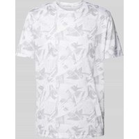 Christian Berg Men T-Shirt mit Allover-Muster in Weiss, Größe XL von Christian Berg Men