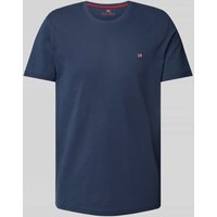 Christian Berg Men T-Shirt mit Label-Stitching in Dunkelblau, Größe L von Christian Berg Men