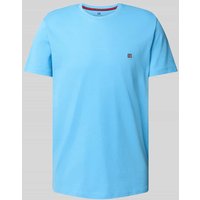 Christian Berg Men T-Shirt mit Label-Stitching in Ocean, Größe L von Christian Berg Men